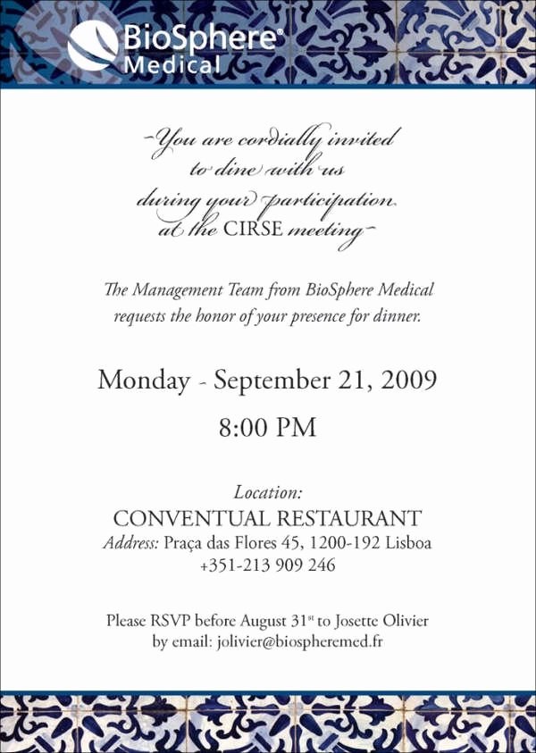 Business Dinner Invitation Template Inspirational 52 Meeting Invitation Designs