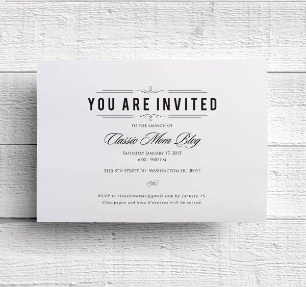 dinner invitation psd