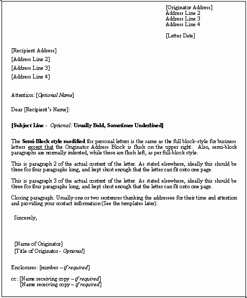 Business form Letter Template Elegant Printable Sample Business Letter Template form In 2019