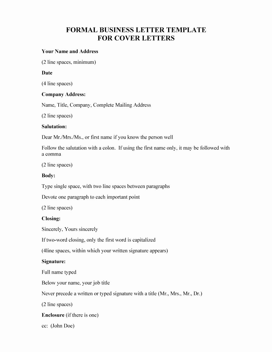 Business form Letter Template Luxury 35 formal Business Letter format Templates &amp; Examples