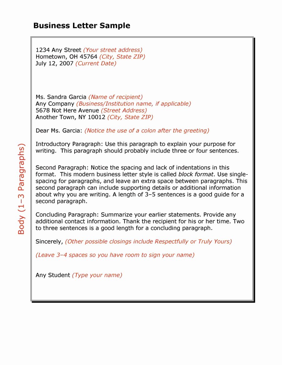 Business form Letter Template New 35 formal Business Letter format Templates &amp; Examples