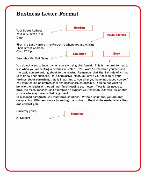 Business Letter format Template Best Of formal Letter format 8 Samples &amp; Examples In Word Pdf