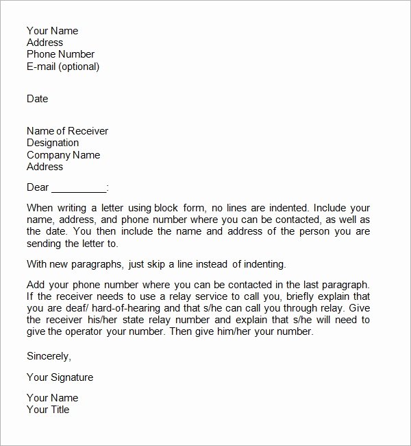 Business Letter format Template Elegant Free 28 Sample Business Letters format In Pdf