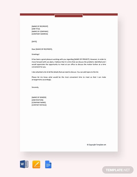 Business Meeting Invitation Template New Free Simple Business Meeting Invitation Letter Template