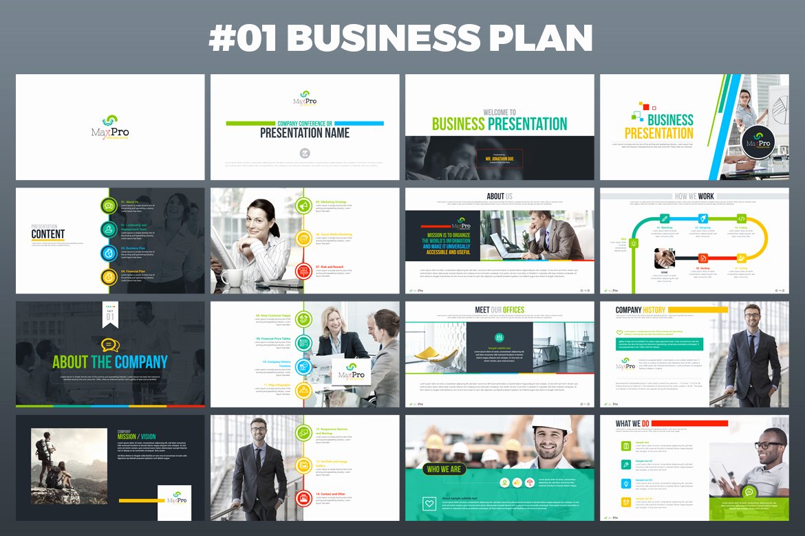 maxpro business plan powerpoint presentation template