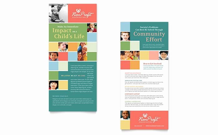 Business Plan Template for Kids Lovely Non Profit association for Children Rack Card Template