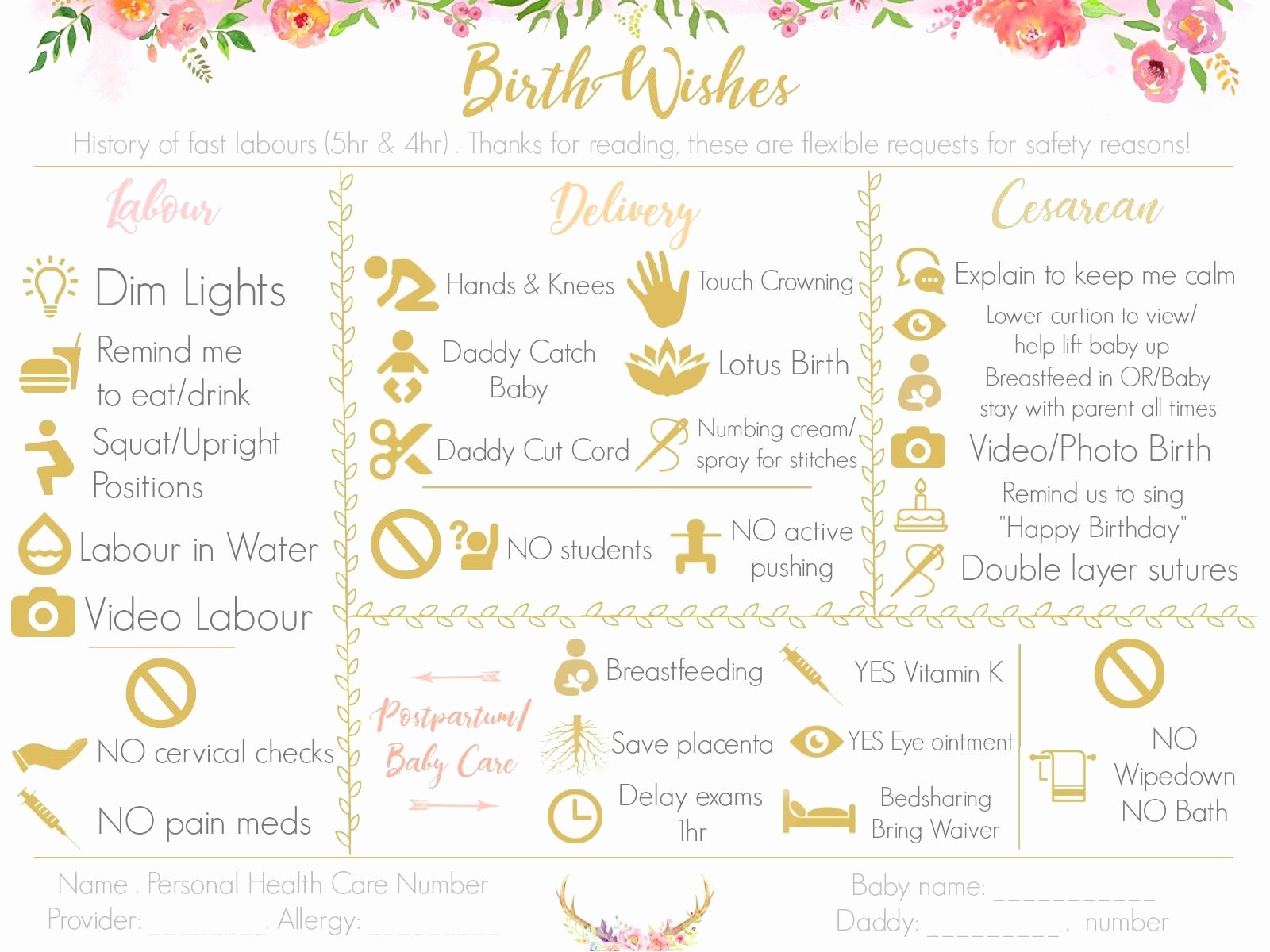 C Section Birth Plan Template Unique Make A Visual Birth Plan Easy to Read and Fun to Look at