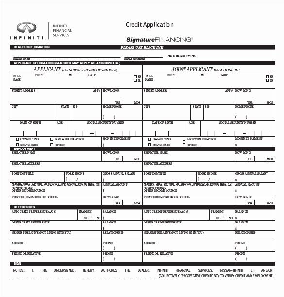 Car Loan Application form Template Beautiful Auto Credit Application Template