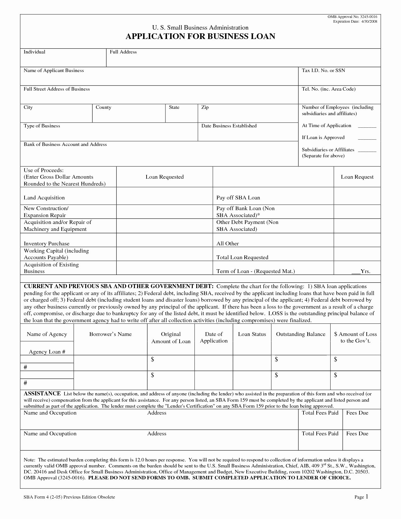 Car Loan Application form Template Fresh Business Loan Application form Free Printable Documents