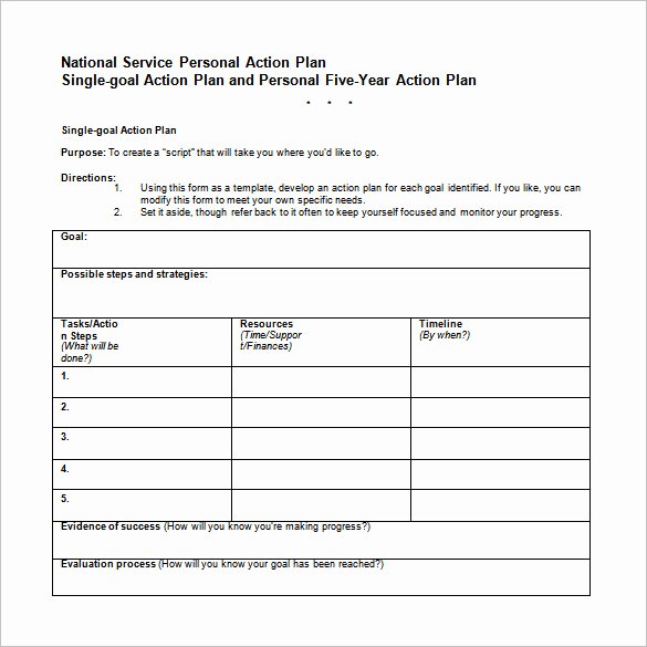 Career Action Plan Template Elegant Career Action Plan Template 15 Free Sample Example