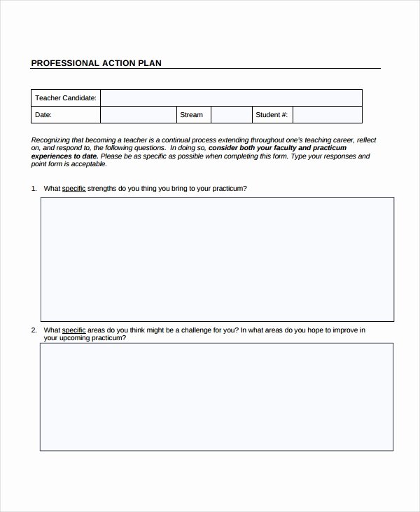 Career Action Plan Template Fresh Career Action Plan Template 15 Free Sample Example