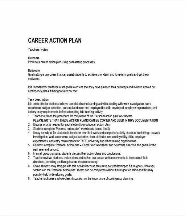 Career Action Plan Template Inspirational 21 Plan Templates Free Word Pdf Documents Download