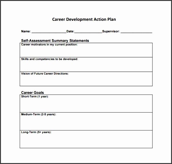 Career Action Plan Template Inspirational 6 Career Plan Template Sample Sampletemplatess