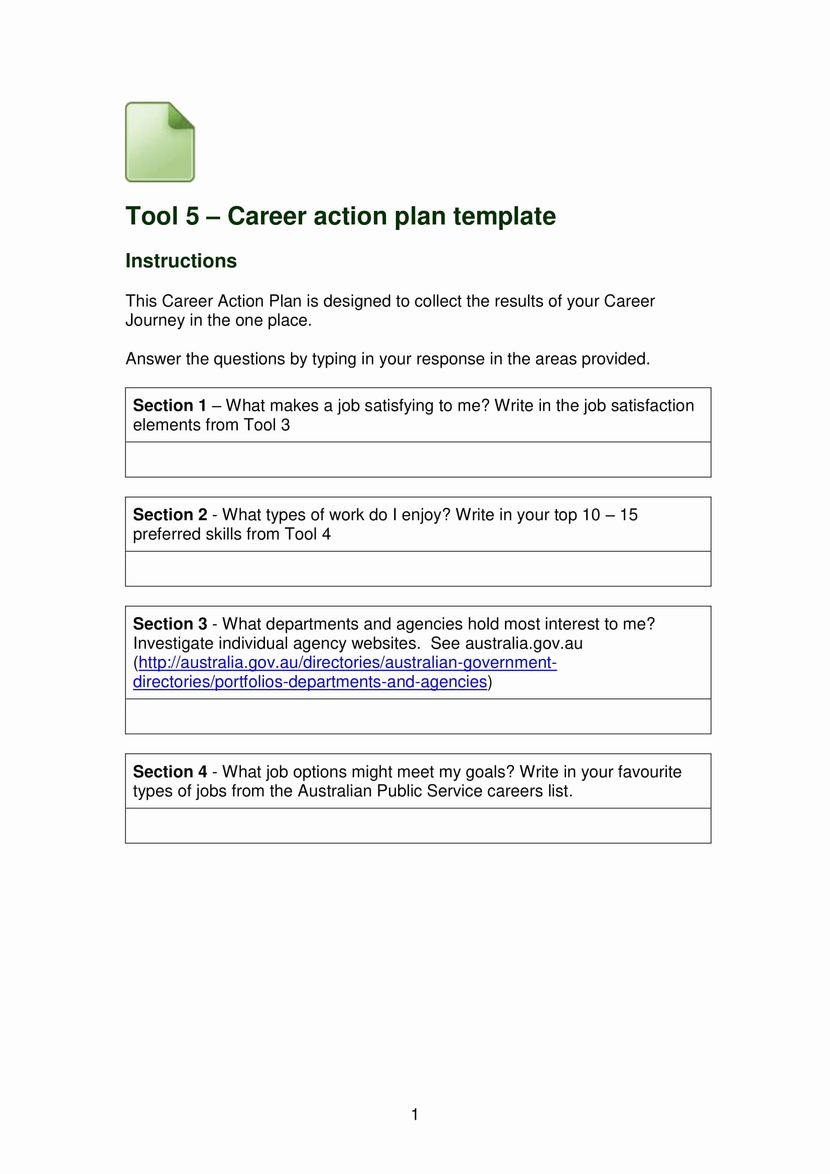 Career Action Plan Template Inspirational 9 Career Action Plans Pdf Doc