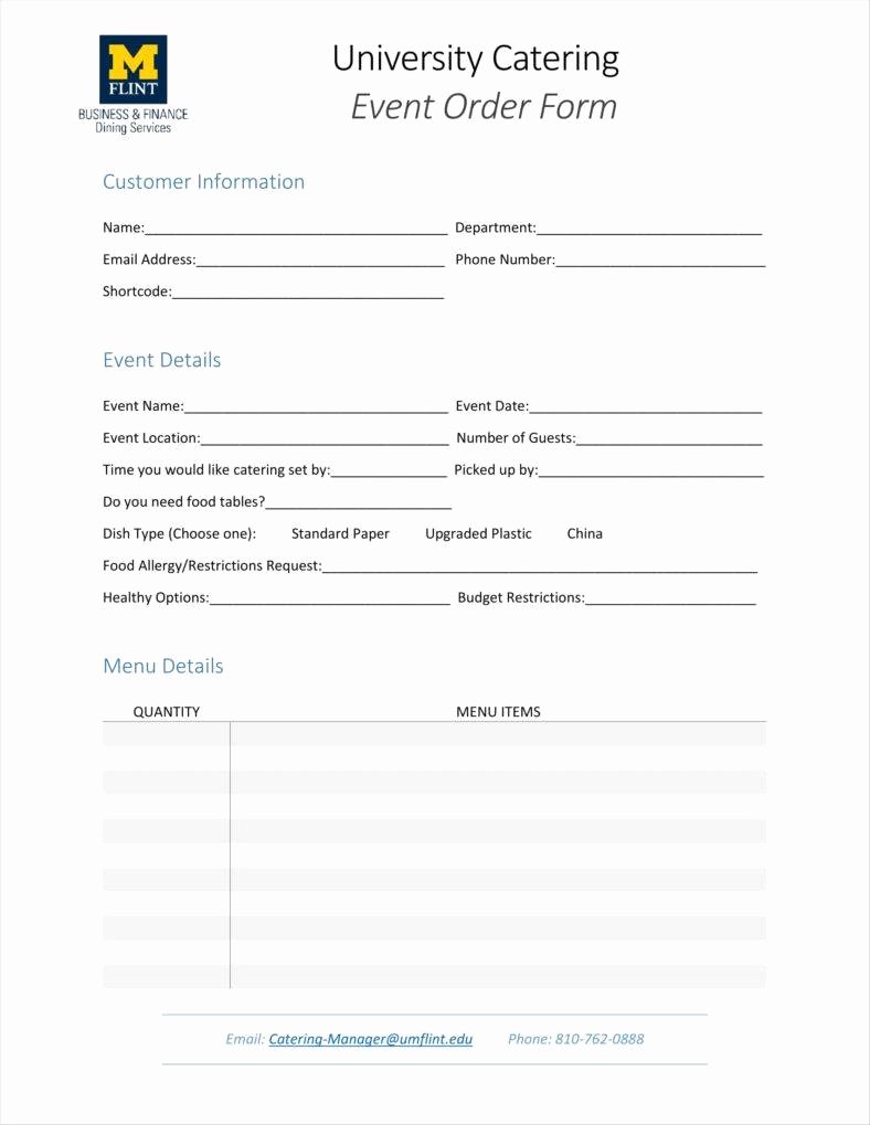 Catering event order form Template Awesome 10 event order form Templates Google Docs Google