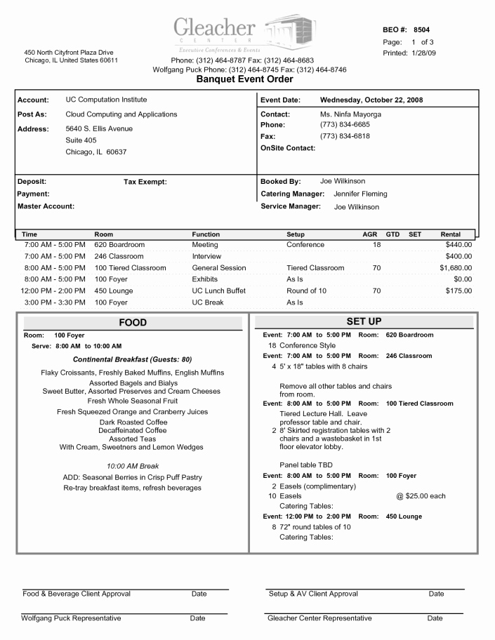 Catering event order form Template Unique 3 Food &amp; Beverage Operations Casino