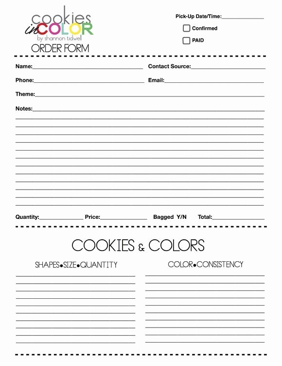 Catering order form Template Free Beautiful Cookie order form Logo Free Download Available for Free