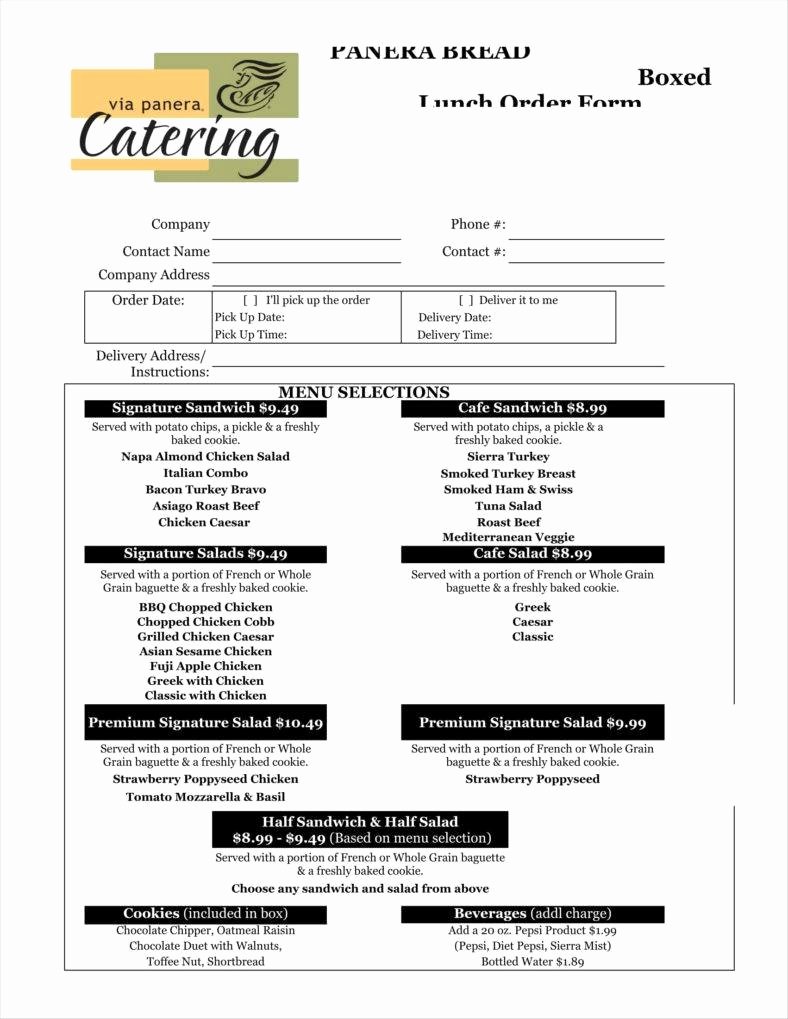 Catering order form Template Free Inspirational 10 Catering order form Templates Ms Word Numbers