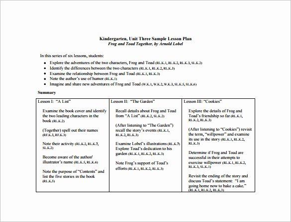 Ccss Lesson Plan Template Luxury Mon Core Lesson Plan Template 8 Free Word Excel