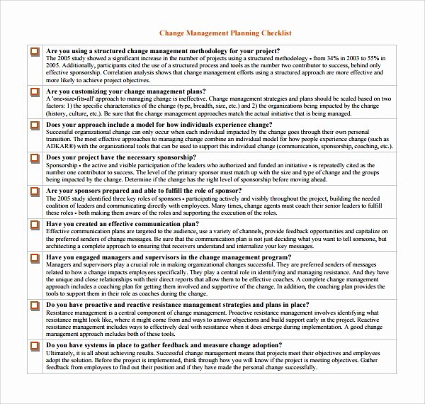Change Management Plan Template Excel New 10 Change Management Plan Templates