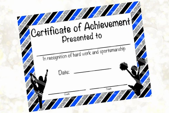 Cheerleading Registration form Template Lovely Cheerleading Certificate Cheerleading Award Cheerleading