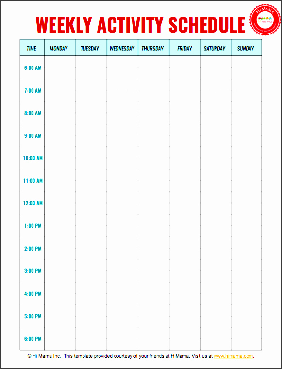 Child Care Schedule Template Fresh 10 Line Daily Schedule Template Sampletemplatess