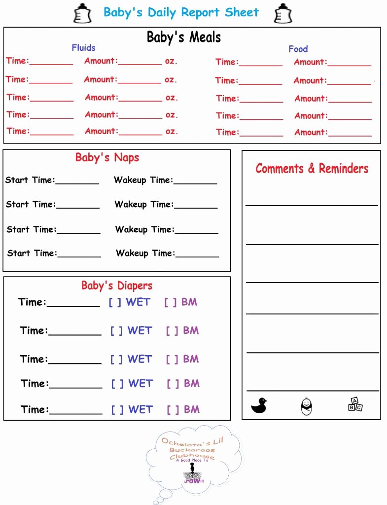 Child Care Schedule Template Inspirational forms and Docs