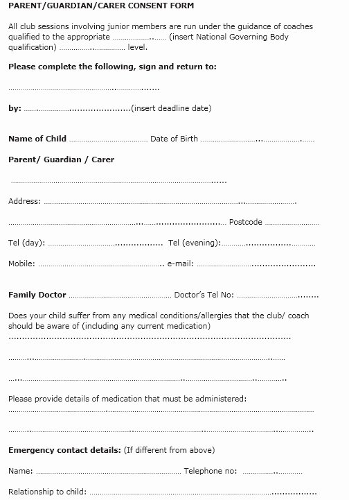 Child Travel Consent form Template New 10 Free Sample Travel Consent form Printable Samples
