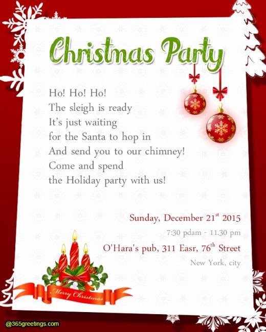 Christmas Party Invite Template Word Unique Christmas Invitation Templates