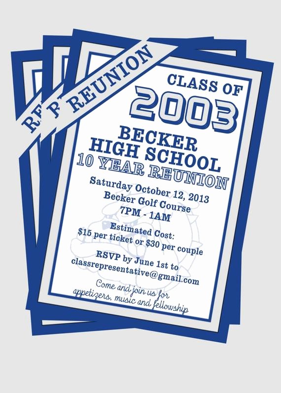 Class Reunion Invitation Template Elegant Items Similar to Class Reunion Invitation Customize with