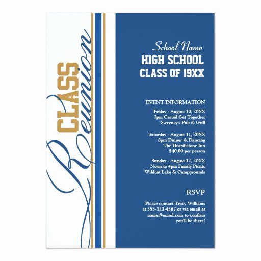 Class Reunion Invitation Template Inspirational Customizable Class Reunion Invitations