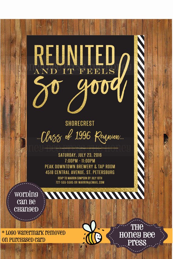 Class Reunion Invitation Template Luxury High School Reunion Invitation Reunited and It Feels so