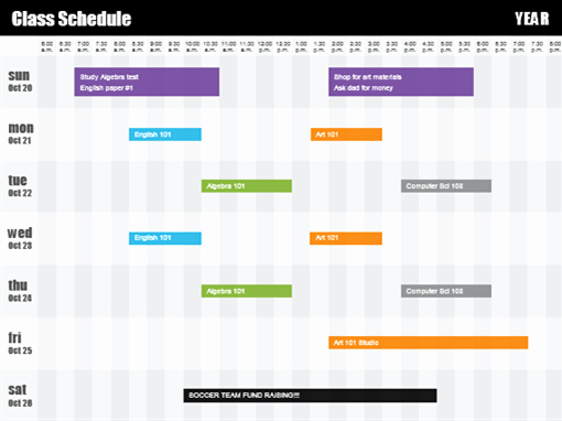 Class Schedule Template Excel Fresh Class Schedule Templates