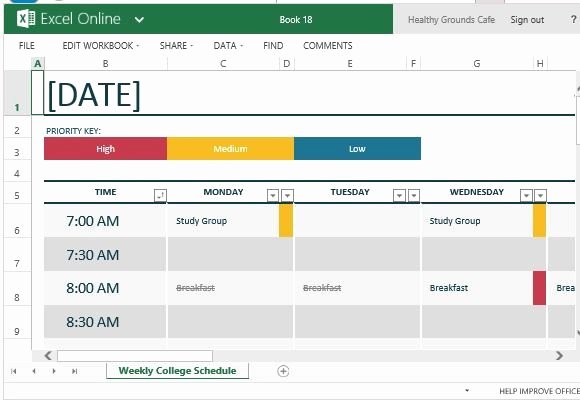 Class Schedule Template Excel Lovely How to Easily Create Class Schedules Using Excel