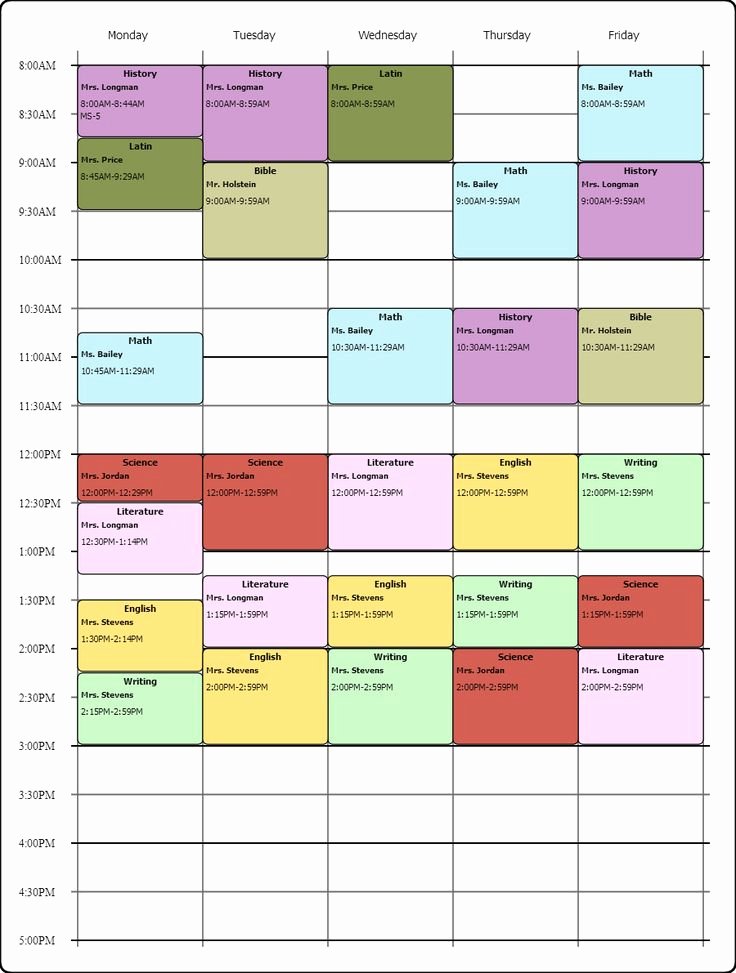 Class Schedule Template Excel Lovely Weekly Class Schedule Maker – Planner Template Free