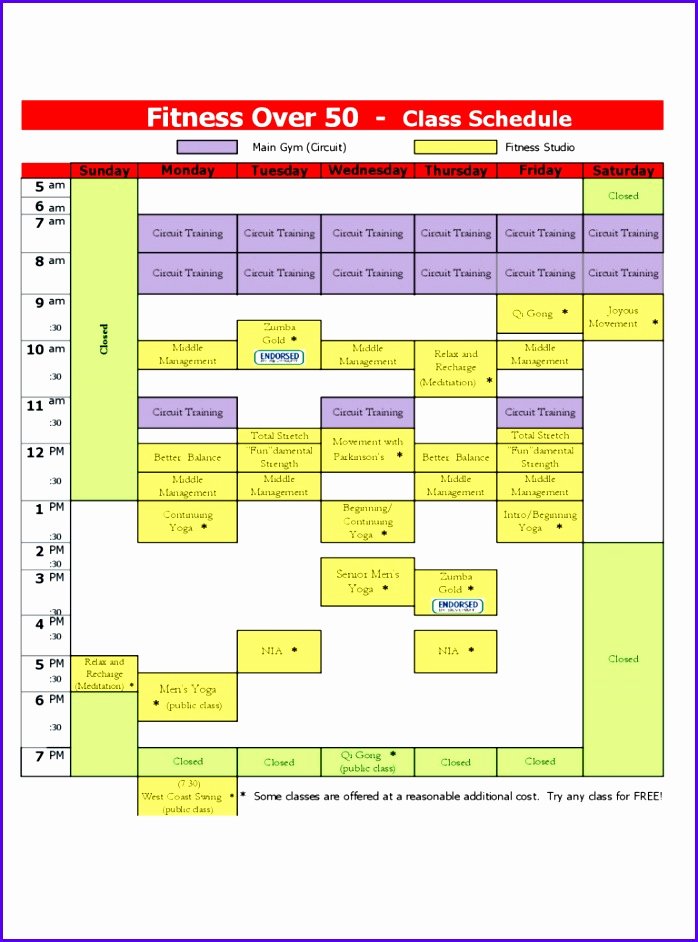 Class Schedule Template Excel New 6 Excel Class Schedule Template Exceltemplates