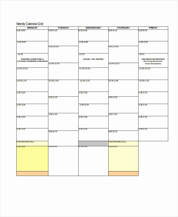 Class Schedule Template Excel Unique Excel Class Schedule Templates 8 Free Word Excel Pdf