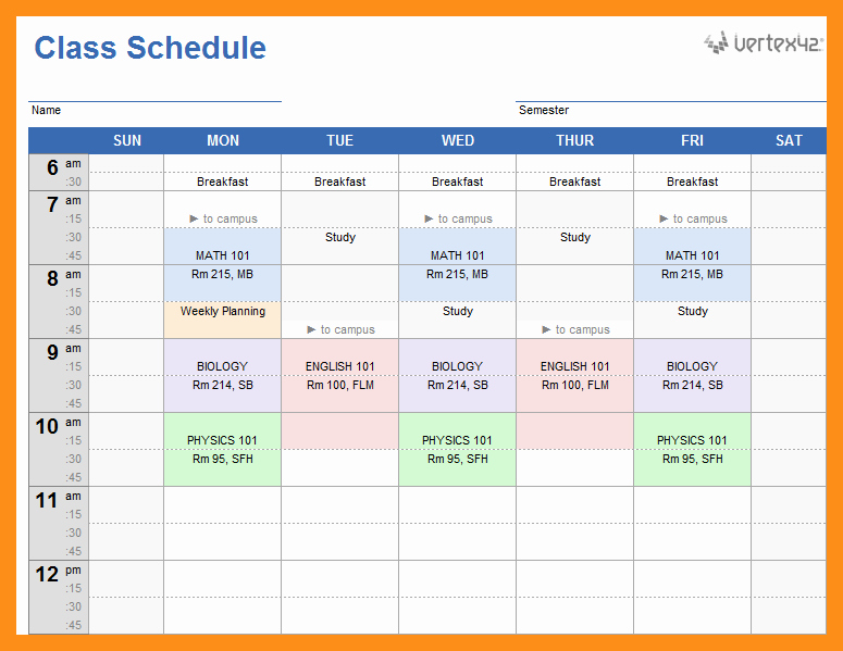 Class Schedule Template Online Best Of 12 13 Fitness Class Schedule Template