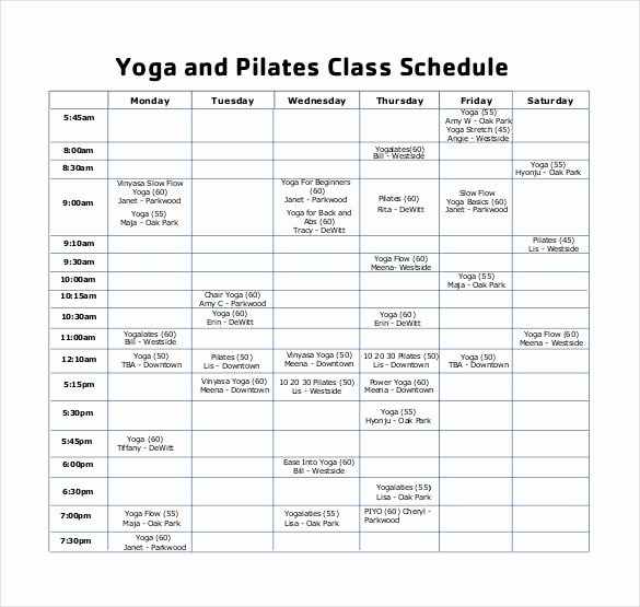 Class Schedule Template Online Fresh Class Schedule Template 36 Free Word Excel Documents