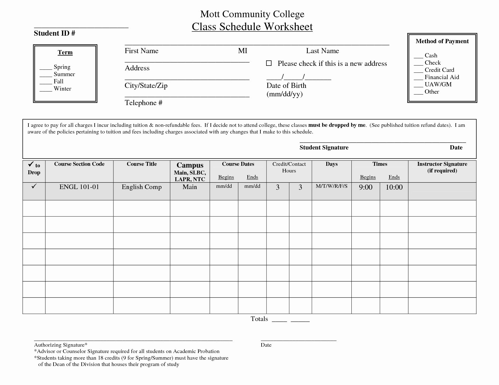 Class Schedule Template Online New 14 Best Of Personal Development Worksheet