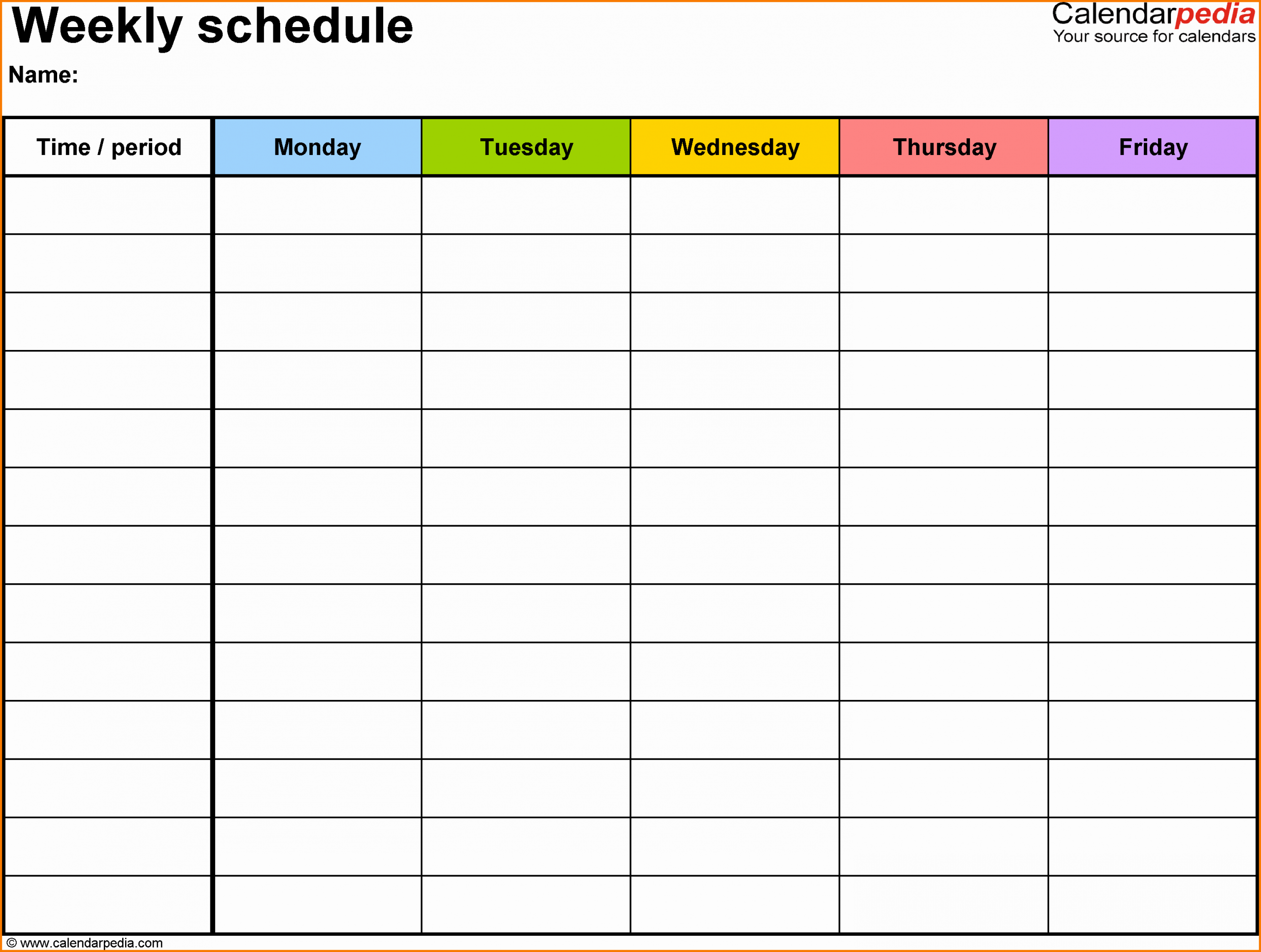 Class Schedule Template Online New Weekly Class Schedule Template