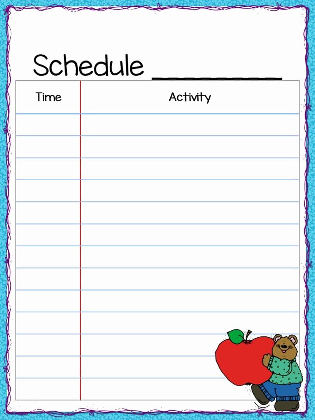 Class Schedule Template Word Fresh Class Schedule Freebie