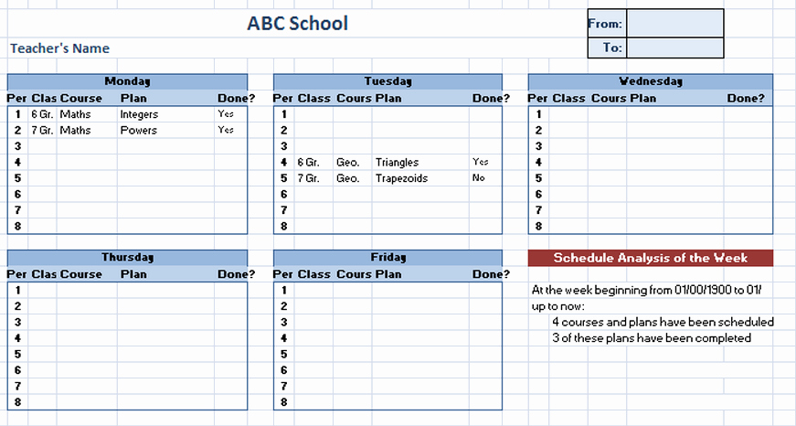 Class Schedule Template Word Luxury 5 Free Class Schedule Templates In Ms Word Excel and Pdf