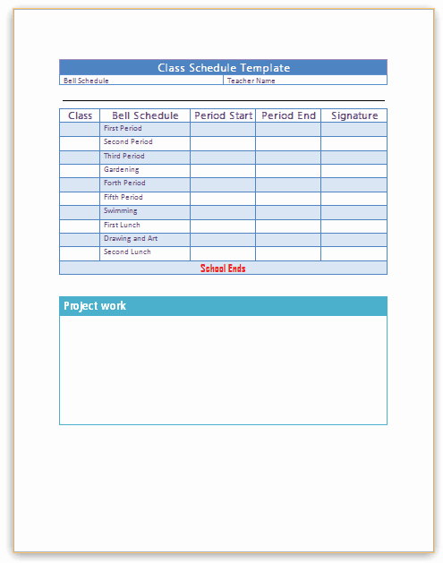 Class Schedule Template Word Luxury Class Schedule Template Microsoft Word Templates