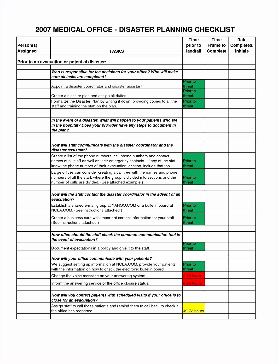 Cleaning Schedule Template Excel New 6 Server Checklist Template Excel Exceltemplates