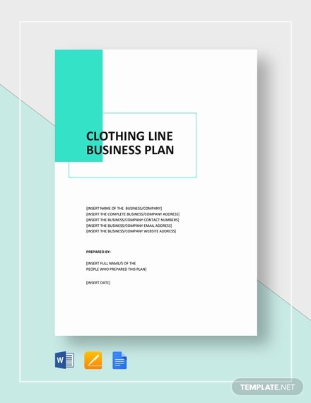 Clothing Line Business Plan Template Best Of Clothing Line Business Plan Template Word