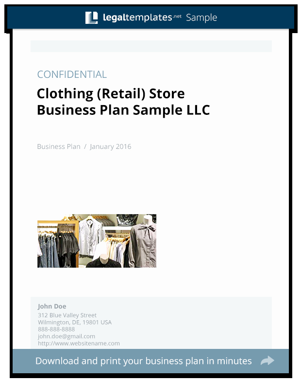 Clothing Line Business Plan Template Best Of Clothing Retail Store Business Plan Sample