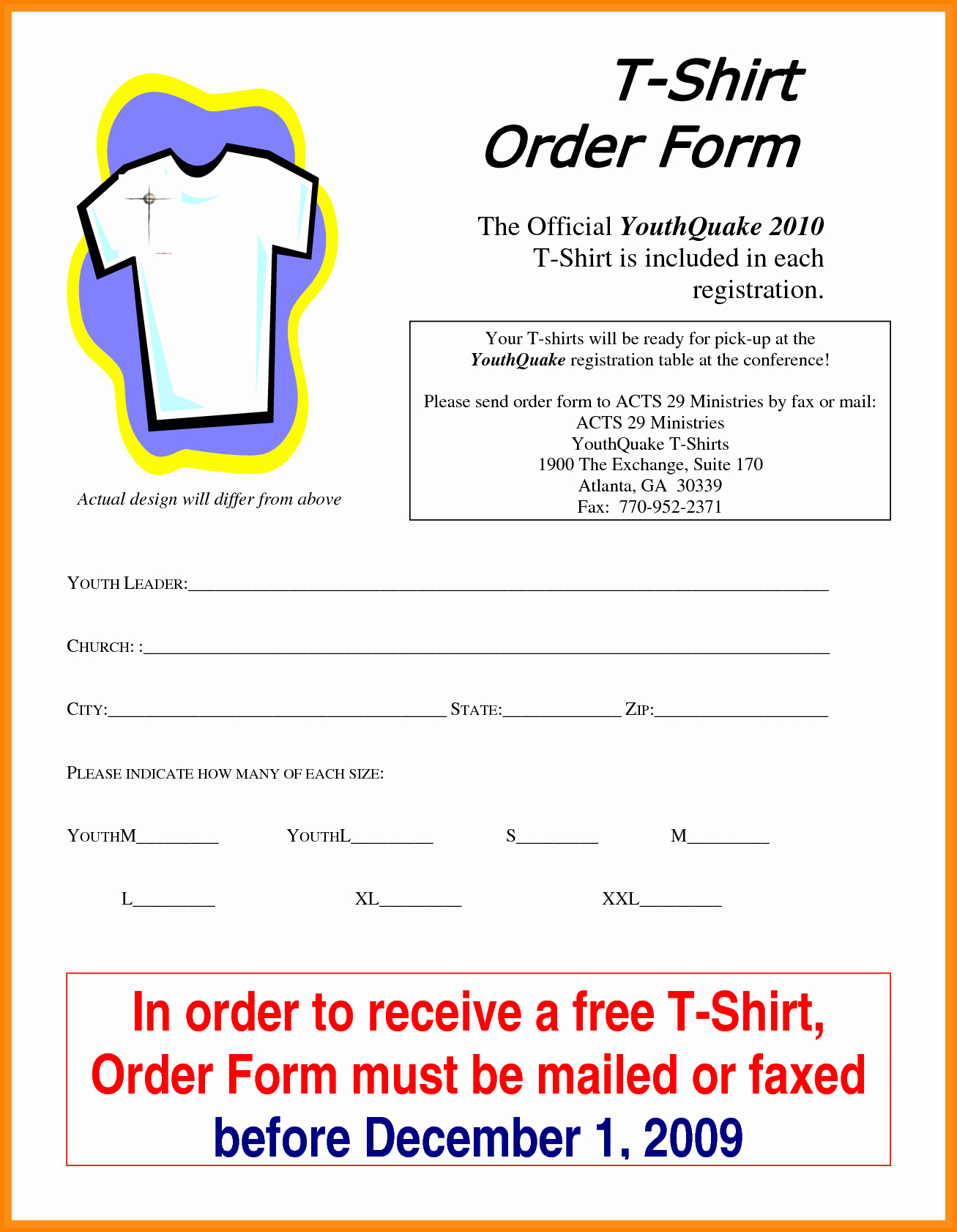 Clothing order form Template Excel Best Of 5 T Shirt order form Template Excel