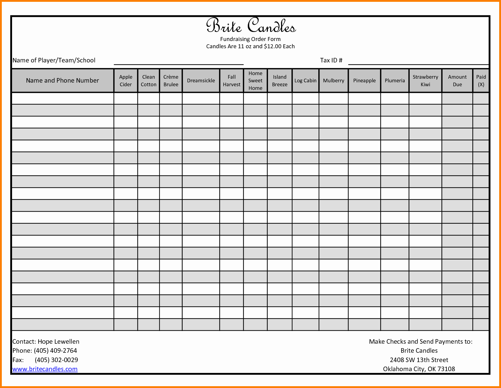Clothing order form Template Excel Fresh Fundraiser order form Template Excel Fundraising