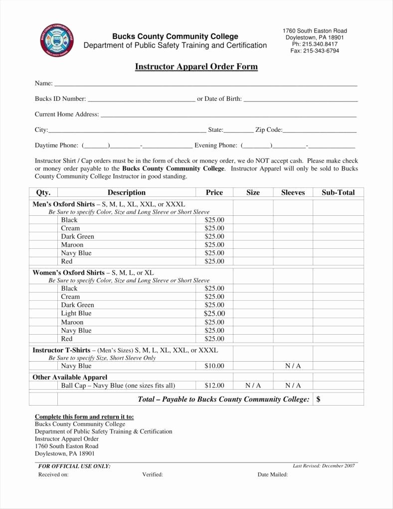 Clothing order form Template Excel Lovely 9 Apparel order form Templates No Free Word Pdf Excel